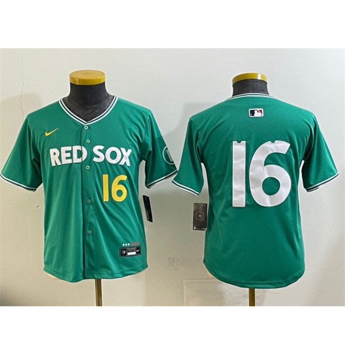 Youth Boston Red Sox #16 Jarren Duran Green 2025 City Connect Limited Stitched Baseball Jersey