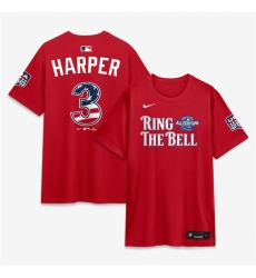 Men's National League #3 Bryce Harper Red 2026 All-Star Game Name & Number T-Shirt
