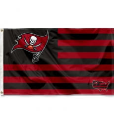 2pcs WinCraft Tampa Bay Buccaneers USA American Nation Stripes 3x5 Grommet Flag