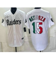 Men's Las Vegas Raiders #15 Fernando Mendoza White Mexico Gothic Sin City Shadows Edition Vapor Limited Jersey