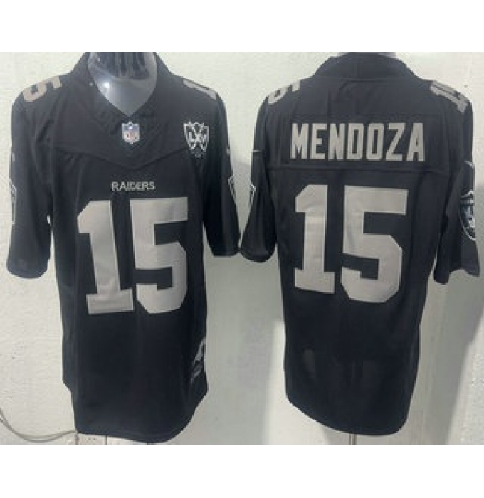 Men's Las Vegas Raiders #15 Fernando Mendoza Limited Black Fashion FUSE Vapor Jersey