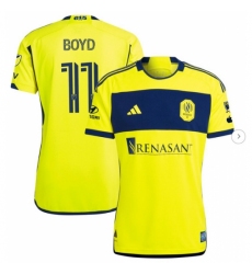 Mens Nashville SC Tyler Boyd adidas Yellow 2024 The 615 Kit Authentic Player Jersey