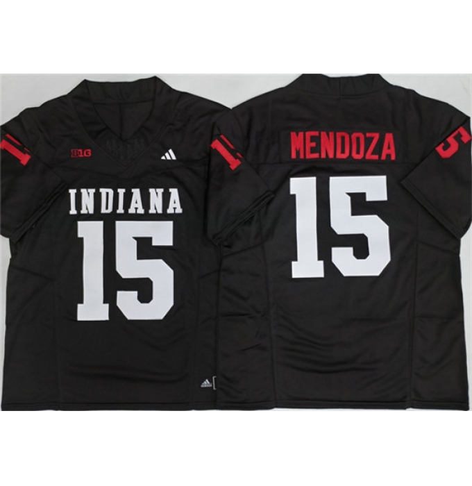 Men's Indiana Hoosiers #15 Fernando Mendoza Black F.U.S.E. Stitched Basketball Jersey