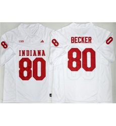 Men's Indiana Hoosiers #80 Charlie Becker White 2026 F.U.S.E. Stitched Basketball Jersey