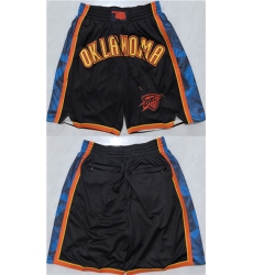 Men's Oklahoma City Thunder Black Shorts (Run Small)