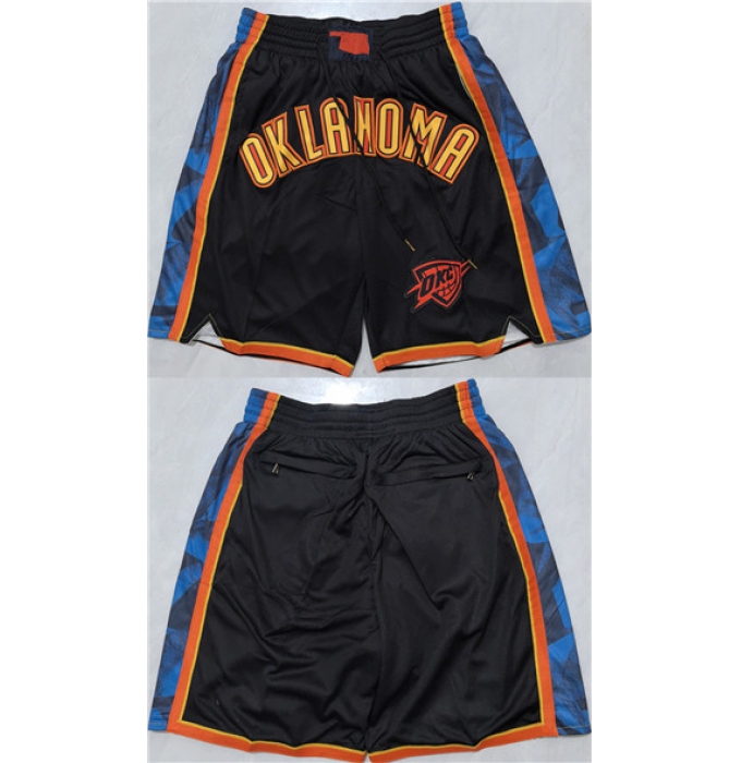 Men's Oklahoma City Thunder Black Shorts (Run Small)
