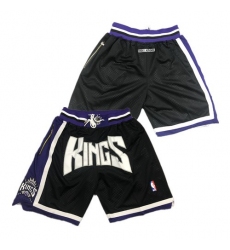 Men's Sacramento Kings Black NBA Shorts (Run Smaller)