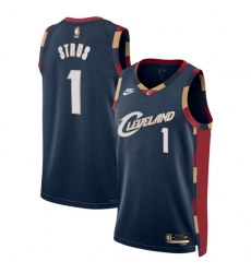 Men's Cleveland Cavaliers #1 Max Strus Navy 2025 Classic Edition Stitched Jersey