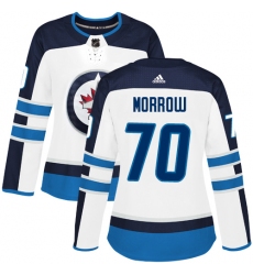 Women's Adidas Winnipeg Jets #70 Joe Morrow Authentic White Away NHL Jersey