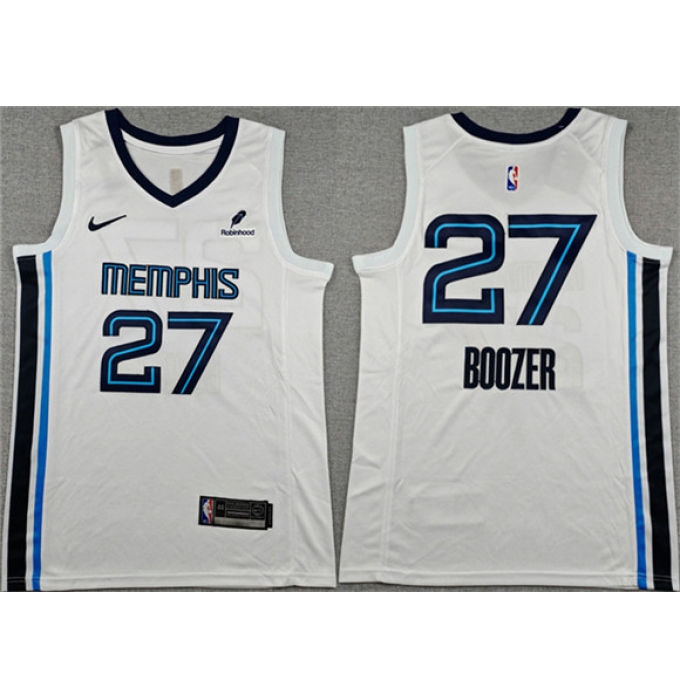 Men's Memphis Grizzlies #27 Cameron Boozer White 2026 Draft Association Edition Stitched Jersey