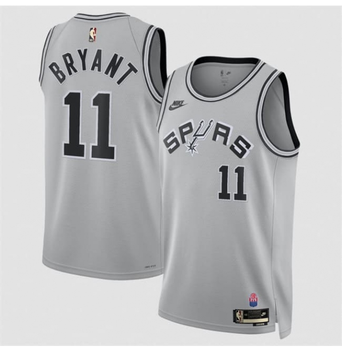 Men's San Antonio Spurs #11 Carter Bryant Silver 2026-27 Classic Edition Stitched Basketball Jersey