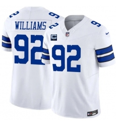 Men's Dallas Cowboys #92 Quinnen Williams White 2026 With 1-Star C F.U.S.E. Vapor Untouchable Limited Stitched Football Jersey