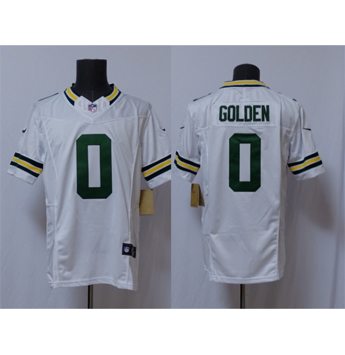 Men's Green Bay Packers #0 Matthew Golden White Vapor 2025 F.U.S.E. Limited Football Stitched Jersey