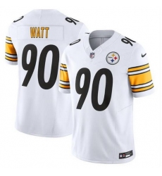 Men Pittsburgh Steelers 90 T J Watt White 2023 F.U.S.E. Vapor Untouchable Limited Jersey