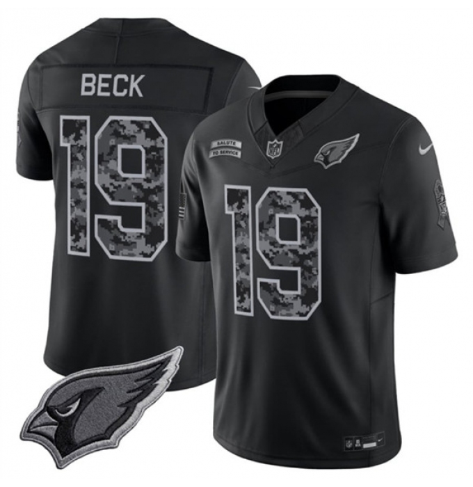 Men's Arizona Cardinals #19 Carson Beck Black 2026 F.U.S.E. Salute to Service Limited Football Stitched Jersey