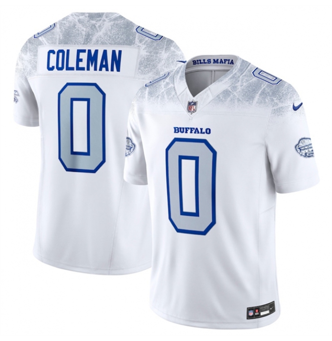 Youth Buffalo Bills #0 Keon Coleman White 2025 F.U.S.E. “Rivalries” Vapor Untouchable Stitched Football Jersey