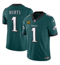 Men's Philadelphia Eagles #1 Jalen Jurts Green 2025 F.U.S.E. With 4-Star C Vapor Untouchable Limited Football Stitched Jersey