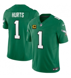 Men's Philadelphia Eagles #1 Jalen Jurts Kelly Green 2025 F.U.S.E. With 4-Star C Vapor Untouchable Limited Throwback Stitched Football Jersey