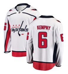 Youth Washington Capitals #6 Michal Kempny Fanatics Branded White Away Breakaway NHL Jersey