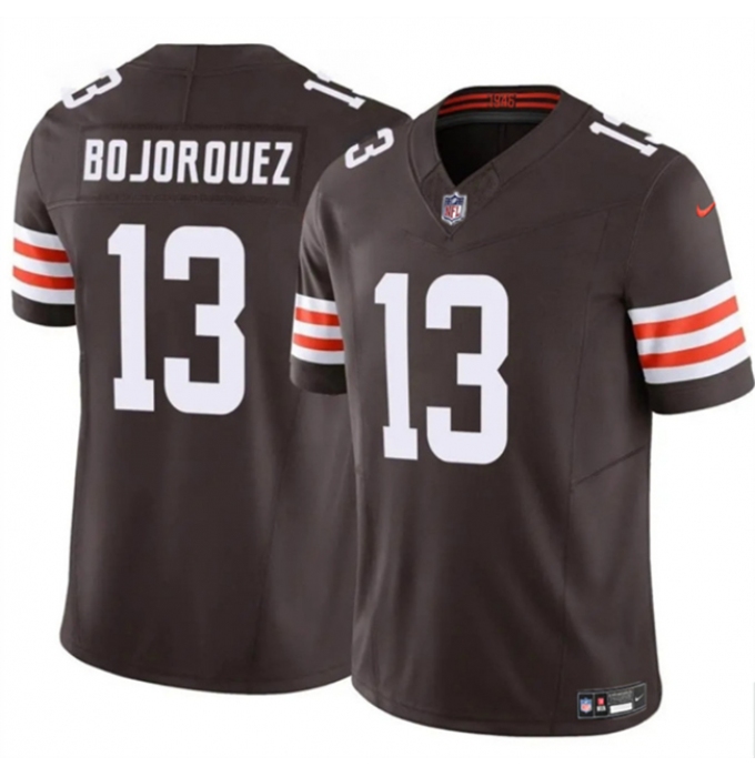 Men's Cleveland Browns #13 Corey Bojorquez Brown F.U.S.E. Vapor Limited Football Stitched Jersey