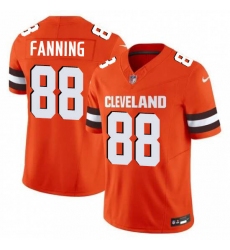Men's Cleveland Browns #88 Fanning Orange 2025 Vapor Limited Football Stitched Jersey