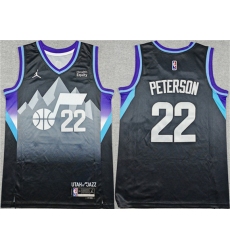 Men's Utah Jazz #22 Darryn Peterson Black 2026 Draft Statement Edition Stitched Basketball Jersey