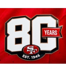 San Francisco 49ers 2026 80th Anniversary Patch Biaog