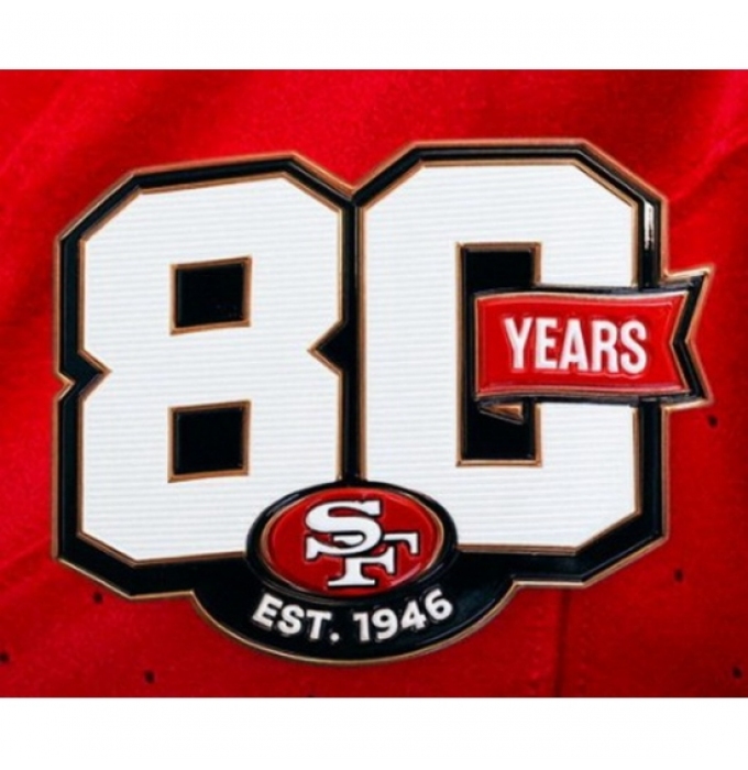 San Francisco 49ers 2026 80th Anniversary Patch Biaog