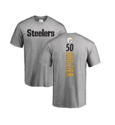 Football Pittsburgh Steelers #50 Ryan Shazier Ash Backer T-Shirt