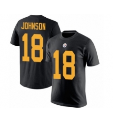 Pittsburgh Steelers #18 Diontae Johnson Black Rush Pride Name & Number T-Shirt