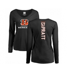 Football Women's Cincinnati Bengals #57 Germaine Pratt Black Backer Long Sleeve T-Shirt
