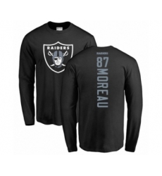 Football Oakland Raiders #87 Foster Moreau Black Backer Long Sleeve T-Shirt