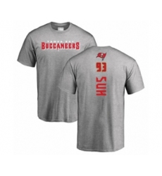 Football Tampa Bay Buccaneers #93 Ndamukong Suh Ash Backer T-Shirt