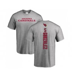 Football Arizona Cardinals #5 Zane Gonzalez Ash Backer T-Shirt