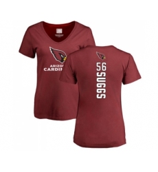 Football Women's Arizona Cardinals #56 Terrell Suggs Maroon Backer T-Shirt
