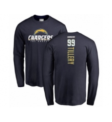 Football Los Angeles Chargers #99 Jerry Tillery Navy Blue Backer Long Sleeve T-Shirt