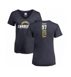 Football Women's Los Angeles Chargers #97 Joey Bosa Navy Blue Backer T-Shirt