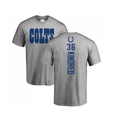 Football Indianapolis Colts #36 Derrick Kindred Ash Backer T-Shirt
