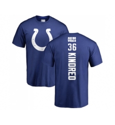 Football Indianapolis Colts #36 Derrick Kindred Royal Blue Backer T-Shirt