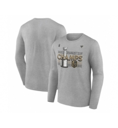 Men's Vegas Golden Knights Heather Gray 2023 Stanley Cup Champions Locker Room Long Sleeve T-Shirt