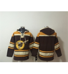 Men's San Diego Padres Blank Brown Gold Ageless Must-Have Lace-Up Pullover Hoodie