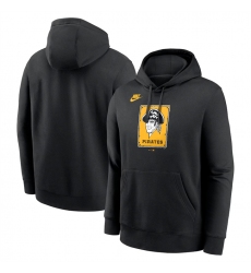 Men's Pittsburgh Pirates Black Cooperstown Collection Logo Club Pullover Hoodie