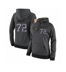 Football Women's Seattle Seahawks #72 Al Woods Stitched Black Anthracite Salute to Service Player Performance Hoodie