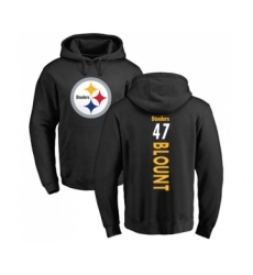 Football Pittsburgh Steelers #47 Mel Blount Black Backer Pullover Hoodie