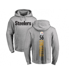 Football Pittsburgh Steelers #56 Anthony Chickillo Ash Backer Pullover Hoodie