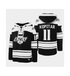 Men's Los Angeles Kings #11 Anze Kopitar Black Ageless Must-Have Lace-Up Pullover Hoodie