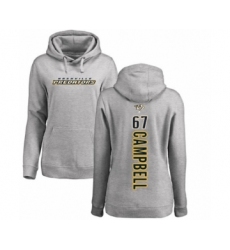 Hockey Women's Nashville Predators #67 Alexander Campbell Ash Backer Pullover Hoodie