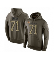 Football Men's Cincinnati Bengals #71 Andre Smith Green Salute To Service Pullover Hoodie