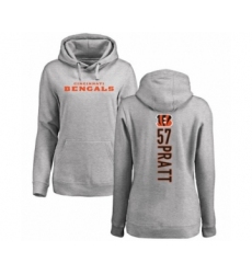 Football Women's Cincinnati Bengals #57 Germaine Pratt Ash Backer Pullover Hoodie