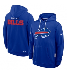 Men's Buffalo Bills Royal Sideline Standard Issue Initial Home Dri-FIT Pullover Hoodie